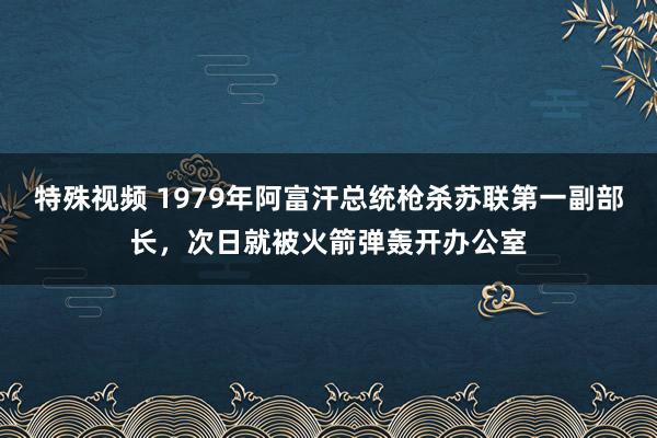 特殊视频 1979年阿富汗总统枪杀苏联第一副部长，次日就被火箭弹轰开办公室